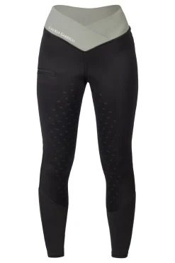 HKM Ladies Silicone Full Seat Riding Leggings -Limone-
