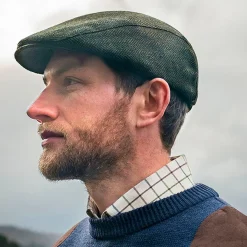 Hoggs of Fife Herringbone Waterproof Tweed Cap