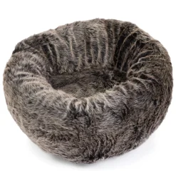 House of Paws Faux Fur Donut Bed