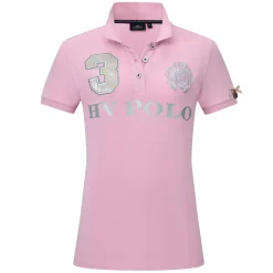 HV Polo Favouritas EQ Pink Short Sleeve Polo Shirt