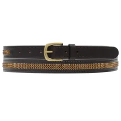 Hy Crystal Diamante Leather Belt