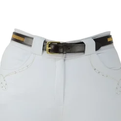 Hy Crystal Diamante Leather Belt