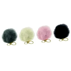 Hy Equestrian Faux Fur Pom Pom Key Ring