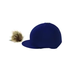 Hy Equestrian Hat Cover with Faux Fur Pom Pom