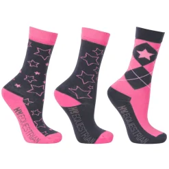 Hy Equestrian Stella Children's Socks - Pack of 3