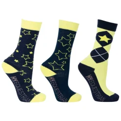 Hy Equestrian Stella Children's Socks - Pack of 3