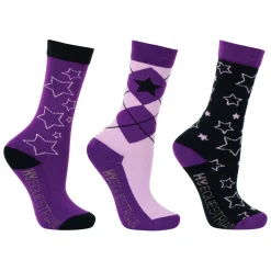 Hy Equestrian Stella Children's Socks - Pack of 3