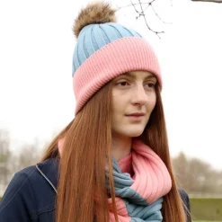 Hy Equestrian Synergy Luxury Bobble Hat and Snood Bundle