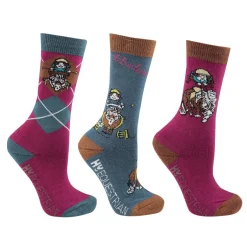 Hy Equestrian Thelwell Collection Pony Friends Socks - Pack of 3