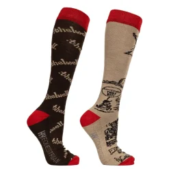 Hy Equestrian Thelwell Collection Comic Chaos Socks Pack of 2