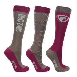 HYCONIC Pattern Socks by Hy Equestrian Pack of 3
