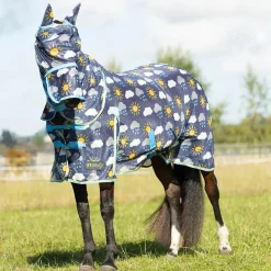 Hy Equestrian Come Rain or Shine Fly Mask with Ears and Detachable Nose