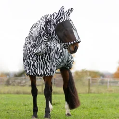 Hy Equestrian Sweet Itch Zebra Fly Mask