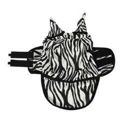 Hy Equestrian Zebra Fly Mask with Ears and Detachable Nose