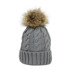 HyFASHION Melrose Cable Knit Bobble Hat