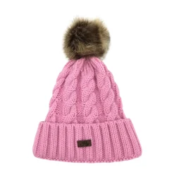 HyFASHION Melrose Cable Knit Bobble Hat