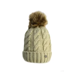 HyFASHION Melrose Cable Knit Bobble Hat