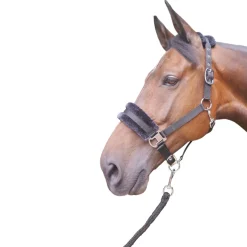 Hy Faux Fur Padded Head Collar with Lead Rope