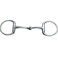 JP Korsteel Stainless Steel Jointed Eggbutt Snaffle Bit