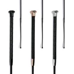 KM Elite Black Crystal Dressage Whip