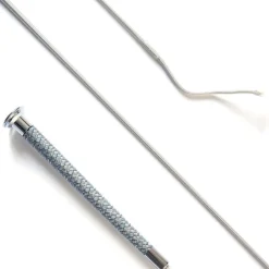 KM Elite Dressage Whip with Silver Braided Grip