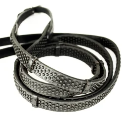 KM Elite Pro Grip Eventer Reins with Stoppers