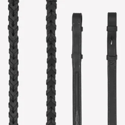 Lemieux Hunter Laced Reins with Stitching