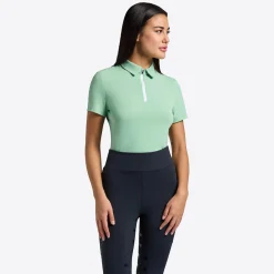 Rider's Gene Ladies Jersey Short Sleeve Training Zip Polo