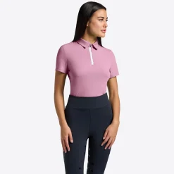 Rider's Gene Ladies Jersey Short Sleeve Training Zip Polo