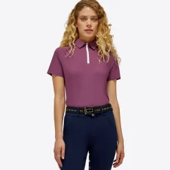 Rider's Gene Ladies Jersey Short Sleeve Training Zip Polo