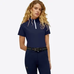 Rider's Gene Ladies Jersey Short Sleeve Training Zip Polo