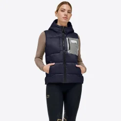 Rider's Gene Nylon Quilted Hooded Puffer Vest