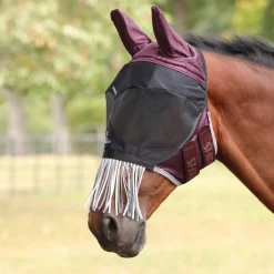 Shires FlyGuard Pro Deluxe Fly Mask With Ears & Nose Fringe