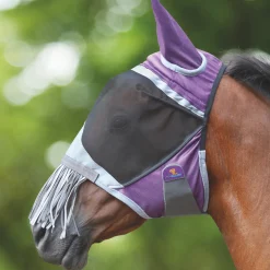 Shires FlyGuard Pro Deluxe Fly Mask With Ears & Nose Fringe