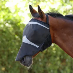 Shires FlyGuard Pro Fine Mesh Earless Fly Mask with Nose