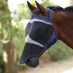 Shires FlyGuard Pro Fine Mesh Earless Fly Mask with Nose