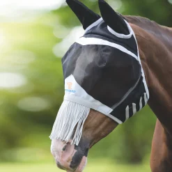 Shires FlyGuard Pro Fine Mesh Fly Mask With Nose Fringe