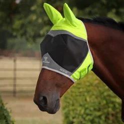 Shires FlyGuard Pro Hi-Viz Fine Mesh Fly Mask with Ears